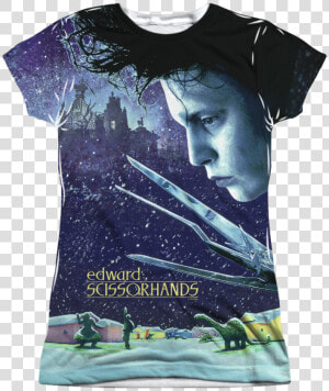 Ladies Scissorhands Poster Sublimation Shirt   Edward Scissorhands Movie Poster  HD Png Download