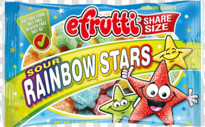 Efrutti Sour Rainbow Stars 50g  HD Png Download