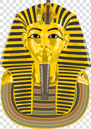 Symbol yellow ancient Egypt   Tutankhamun Mask Drawing  HD Png Download