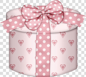 Open Christmas Present Box Png Pink Hearts Round Gift   Pink Gift Box Clip Art  Transparent Png