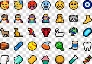 157 New Emoji With Unicode 11 In Windows   Windows 10 1809 Emoji  HD Png Download