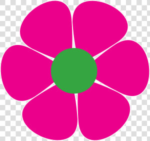 60s Clipart   Pink Vector Flower Png  Transparent Png