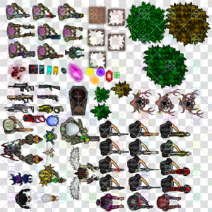 Top Down Alien Sprite Sheet  HD Png Download