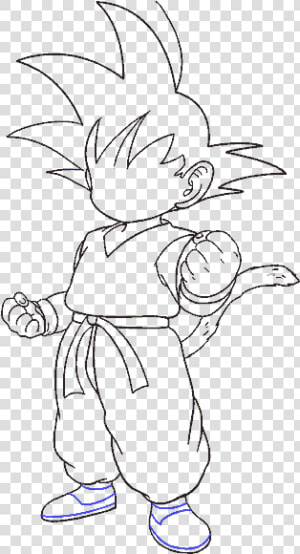 How To Draw Goku   Baby Goku Drawing Easy  HD Png Download