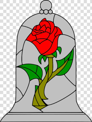 Movies  Personal Use  Beauty And The Beast Rose    Enchanted Rose Beauty And The Beast Stained Glass  HD Png Download