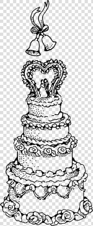 Wedding Cake Clip Arts   Wedding Cake Design Drawing  HD Png Download