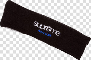 Supreme New Era Classic Logo Headband One Size Black   Label  HD Png Download