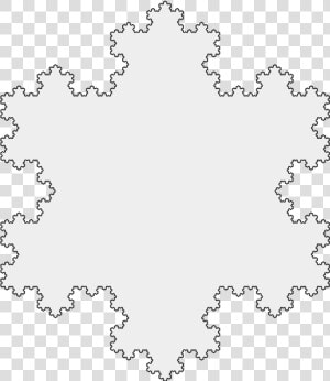 Koch Snowflake 4th Iteration   Koch Snowflake 6 Iterations  HD Png Download