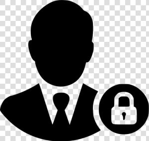 Businessman Safe Secure Protected User Lock Person   Customer Lifetime Value Icon  HD Png Download