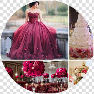 Quinceanera Themes Party   Sweet 16 Burgundy  HD Png Download