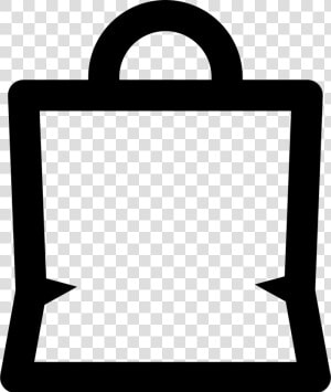 Paper Bag Commercial Tool Outline Symbol   Paper Bag Outline  HD Png Download