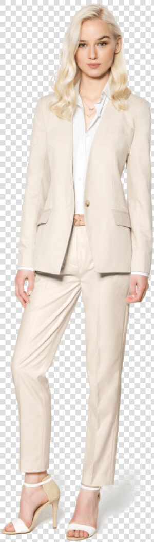 Beige Pant Suit For Women   White Female Suit  HD Png Download