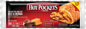 Hot Pockets  Beef And Cheddar  8 Oz   Beef And Cheddar Hot Pocket  HD Png Download