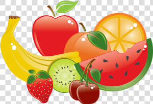 Fruits Clipart Collage   Fresh Fruits Clipart  HD Png Download