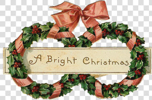 Wings Of Whimsy   Merry Christmas Wreath With Transparent Background  HD Png Download