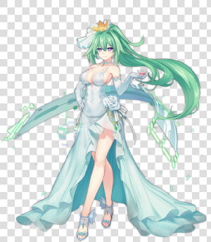 Download Azurlane green Heart Dress   Hyperdimension Neptunia Vert Azur Lane  HD Png Download