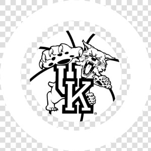 Kentucky Wildcats Logo Black And White   Kentucky Wildcat Basketball Logos  HD Png Download