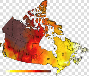 Map Showing The Increase In Mean Temperature Across   Happy Valley Goose Bay Map  HD Png Download