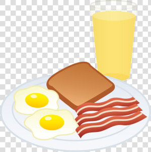 Eggs Bacon Toast And Juice   Eggs And Bacon Clipart  HD Png Download