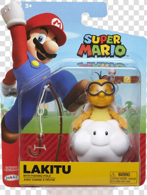 Lakitu With Fishing Pole 4” Action Figure   Lakitu Action Figure  HD Png Download