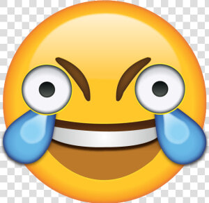 Emoticon Yellow Facial Expression Cartoon Smiley Smile   Laughing Eyes Open Emoji  HD Png Download