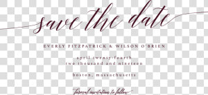 Cursive Save The Date  Script Save The Date  Merlot   Calligraphy  HD Png Download