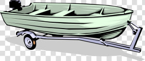 Vector Illustration Of Motorboat Aluminum Fishing Boat   Tinny Boat Clipart  HD Png Download