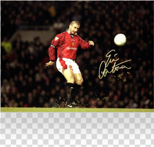 David Beckham Signed Mounted Photo Display Manchester   Eric Cantona Manchester United  HD Png Download