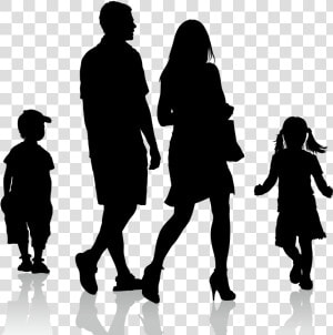 Silhouette Royalty free Adult Illustration   Family Walking Silhouette Png  Transparent Png