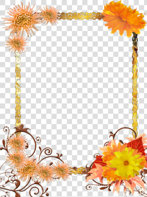 Transparent Marcos Para Fotos Png   Png Format Flower Frame Png  Png Download