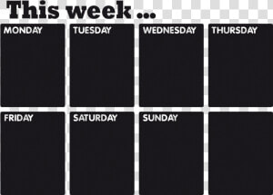 Chalkboard English Weekly Organizer   Parallel  HD Png Download