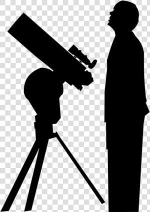 This Free Icons Png Design Of Amateur Astronomer   Astronomy Black And White  Transparent Png