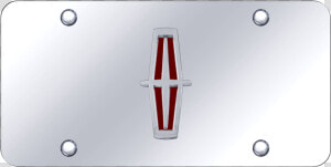 Au tomotive Gold Lincoln Chrome red Logo On Chrome   Emblem  HD Png Download