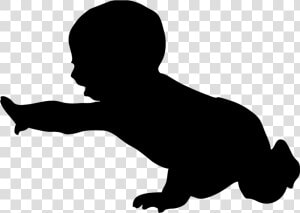 Para Baby Shower Png   Baby Crawling Silhouette Png  Transparent Png