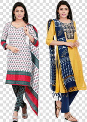 Unstitched Cotton Salwar Suits   Ladies Readymade Dress Png  Transparent Png