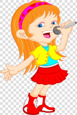 Transparent Singing Clip Art   Girl Singing Clipart  HD Png Download