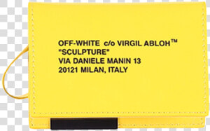 Off white Patent Card Holder   Off White Patent Card Holder Yellow Black  HD Png Download