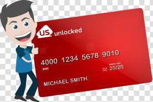 The Us Unlocked Card  Not A Credit Card  But A Debit   Credit Card Cartoon Png  Transparent Png