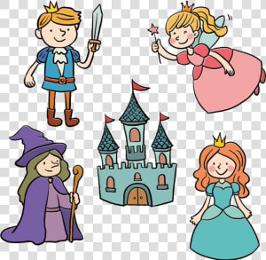 Cartoon Fairy Tale Character City Png   วาด เจ้า หญิง ง่ายๆ การ์ตูน  Transparent Png