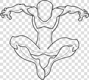 17 Images Of Anime Superhero Template   Drawing Spiderman Poses  HD Png Download