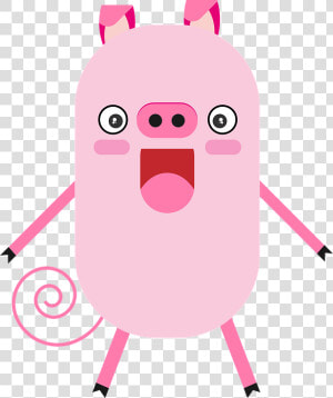 Pig  Cartoon Character  Figure  Design  Pink  Animal   Personaj Din Desene Animate  HD Png Download