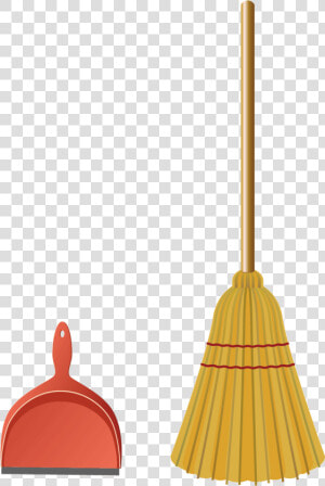 Broom Cleaning Illustration Cartoon Image   Broom And Dustpan Clipart Transparent Background  HD Png Download