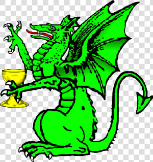 Supporters Clipart Alone   Heraldic Dragon Transparent Background  HD Png Download