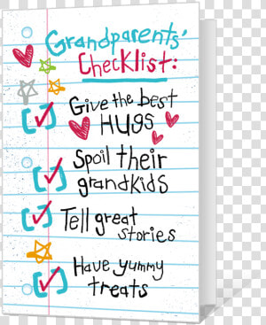 Grandparents Checklist Printable   Handwriting  HD Png Download