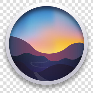 Icon  Symbol  Button  Round  Design  Landscape  Sunset   Yuvarlak Ikon  HD Png Download