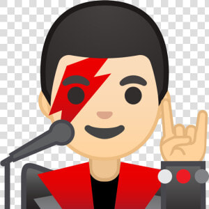 Man Singer Light Skin Tone Icon   Emoji Empresario  HD Png Download