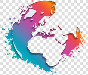 Colourful Globe Png Image   Transparent Background World Globe Png  Png Download