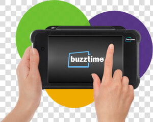 Home 01 Hands Tablet   Buzztime Tablet  HD Png Download