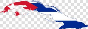 Cuba Flag Map  HD Png Download