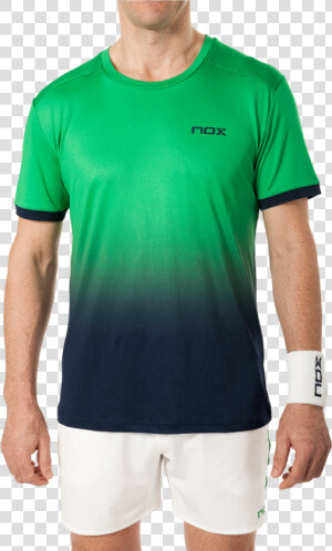 Camiseta Pádel Hombre Pro Verde Y Azul   Camisetas De Padel Baratas  HD Png Download